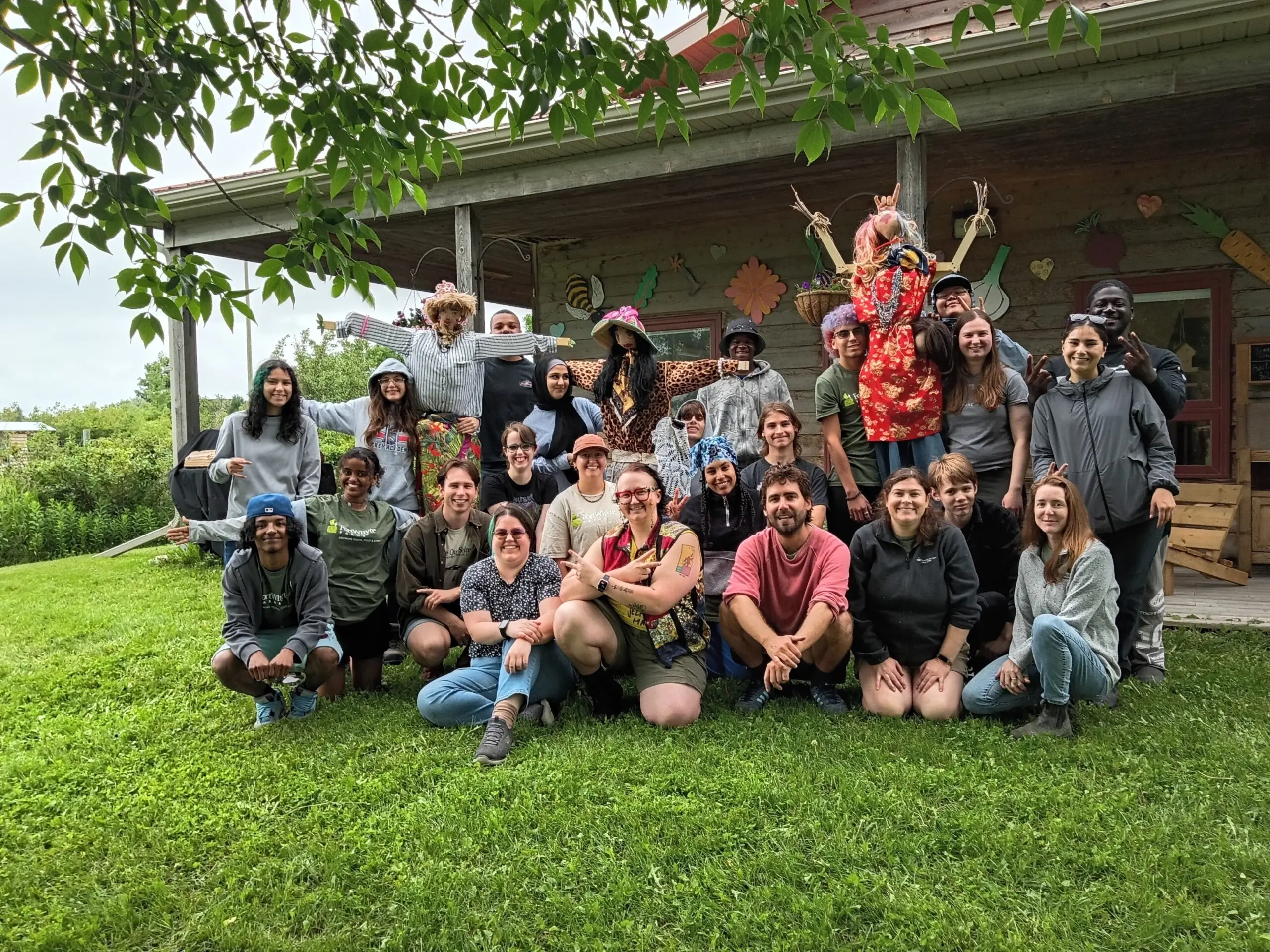 A group of youth and leaders from FortWhyte Farms.